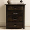 Lima Sawn 4 Drawer Chest with Iron - Jacobean Stain