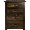 Lima Sawn 4 Drawer Chest with Iron - Jacobean Stain