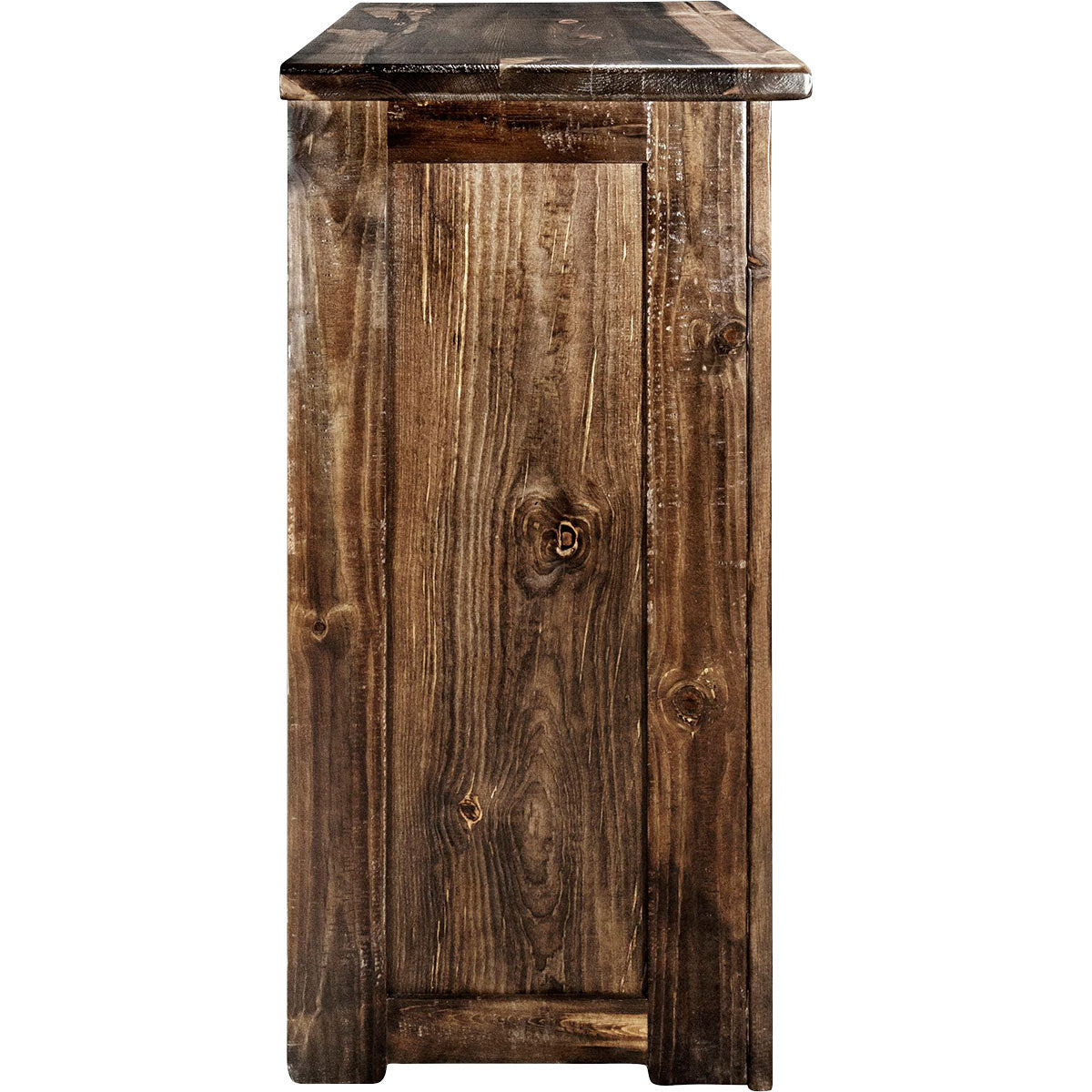 Lima Sawn 4 Drawer Chest with Iron - Provincial Stain