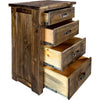 Lima Sawn 4 Drawer Chest with Iron - Provincial Stain