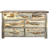 Lima Live Edge 7 Drawer Dresser - Clear Lacquer