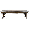 Lima Live Edge 6 Foot Wooden Bench - Jacobean Stain