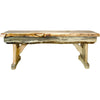 Lima Live Edge 6 Foot Wooden Bench - Clear Lacquer