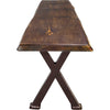 Lima Live Edge 45 Inch Bench with Forged Iron Legs