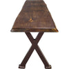 Lima Live Edge 5 Foot Bench with Forged Iron Legs