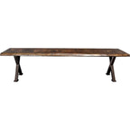 Lima Live Edge 6 Foot Bench with Forged Iron Legs