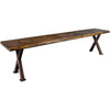 Lima Live Edge 6 Foot Bench with Forged Iron Legs