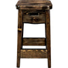 Lima 24 Inch Backless Barstool - Jacobean Stain
