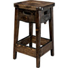 Lima 30 Inch Backless Barstool - Jacobean Stain