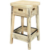 Lima 24 Inch Backless Barstool - Clear Lacquer