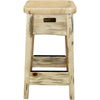 Lima 30 Inch Backless Barstool - Clear Lacquer