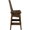 Lima 24 Inch Barstool with Back - Jacobean Stain