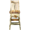 Lima 30 Inch Barstool with Back - Clear Lacquer