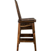 Lima 24 Inch Barstool with Back - Provincial Stain