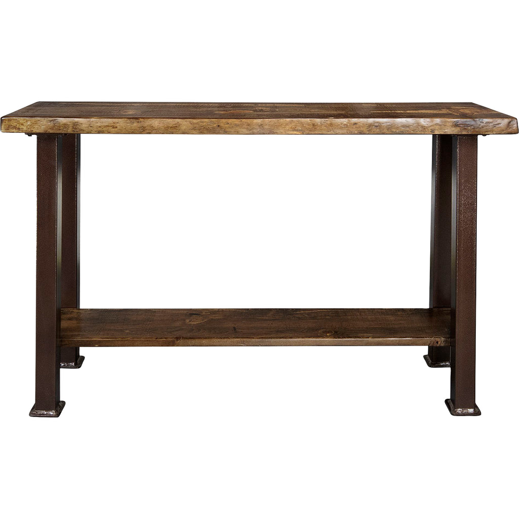 Lima Console Table with Shelf & Provincial Stain - Copper Creek Legs