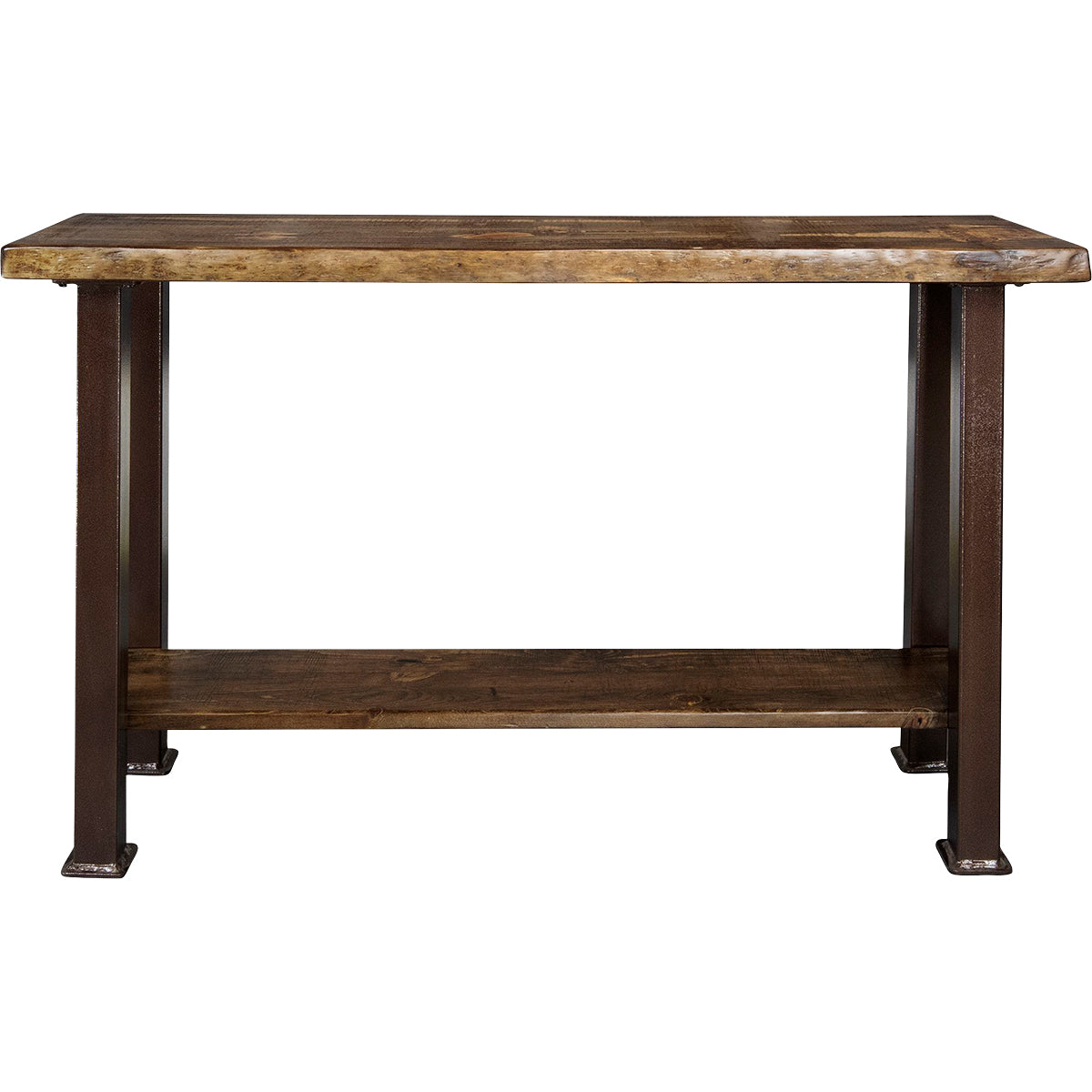 Lima Console Table with Shelf & Provincial Stain - Copper Creek Legs
