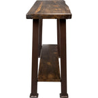 Lima Console Table with Shelf & Provincial Stain - Copper Creek Legs
