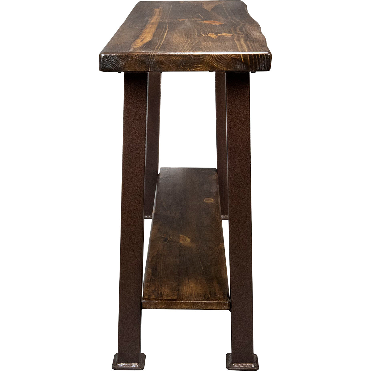 Lima Console Table with Shelf & Provincial Stain - Copper Creek Legs