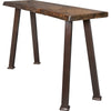 Lima Live Edge Console Table with Forged Iron Legs & Provincial Stain