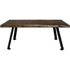 Lima Coffee Table with Blackstone Iron Legs - Jacobean Stain