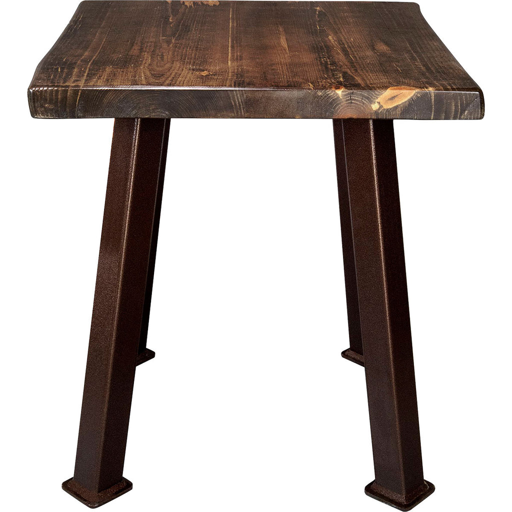 Lima Live Edge End Table with Provincial Stain - Copper Creek Legs