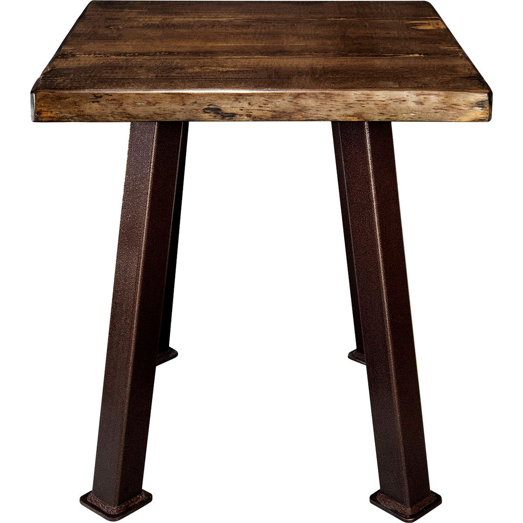 Lima Live Edge End Table with Provincial Stain - Copper Creek Legs