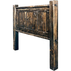 Lima Sawn Headboard with Iron & Jacobean Stain - Full