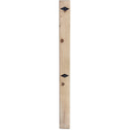Lima Sawn Headboard with Iron & Clear Lacquer - Full