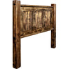 Lima Sawn Headboard with Iron & Provincial Stain - Full
