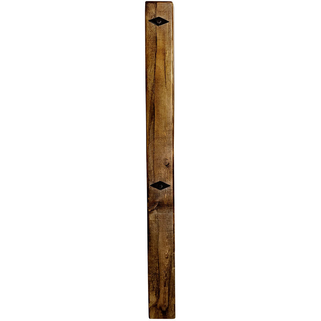 Lima Sawn Headboard with Iron & Provincial Stain - Full
