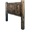 Lima Sawn Headboard with Iron & Jacobean Stain - King