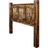Lima Sawn Headboard with Iron & Provincial Stain - King