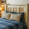 Lima Sawn Headboard with Iron & Clear Lacquer - Queen