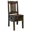 Lima Live Edge 18 Inch Dining Side Chair - Jacobean Stain