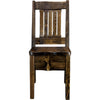 Lima Live Edge 18 Inch Dining Side Chair - Jacobean Stain