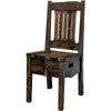 Lima Live Edge 18 Inch Dining Side Chair - Jacobean Stain
