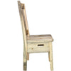 Lima Live Edge 18 Inch Dining Side Chair - Clear Lacquer