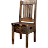 Lima Live Edge 18 Inch Dining Side Chair - Provincial Stain