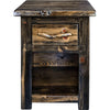 Lima Live Edge 25 Inch Nightstand - Jacobean Stain