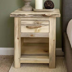 Lima Live Edge 25 Inch Nightstand - Clear Lacquer