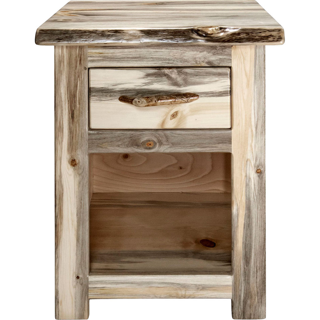 Lima Live Edge 30 Inch Nightstand - Clear Lacquer