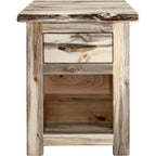 Lima Live Edge 30 Inch Nightstand - Clear Lacquer
