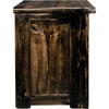 Lima Live Edge 30 Inch Nightstand with Iron - Jacobean Stain