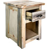 Lima Live Edge 25 Inch Nightstand with Iron - Clear Lacquer