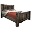 Lima Live Edge Bed with Jacobean Stain - Cal King