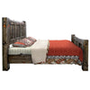 Lima Live Edge Bed with Jacobean Stain - Cal King