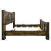 Lima Live Edge Bed with Jacobean Stain - Cal King