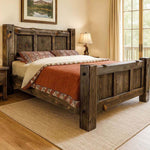 Lima Live Edge Bed with Jacobean Stain - Cal King