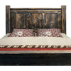 Lima Sawn Bed with Iron & Jacobean Stain - Cal King