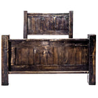 Lima Sawn Bed with Iron & Jacobean Stain - Cal King